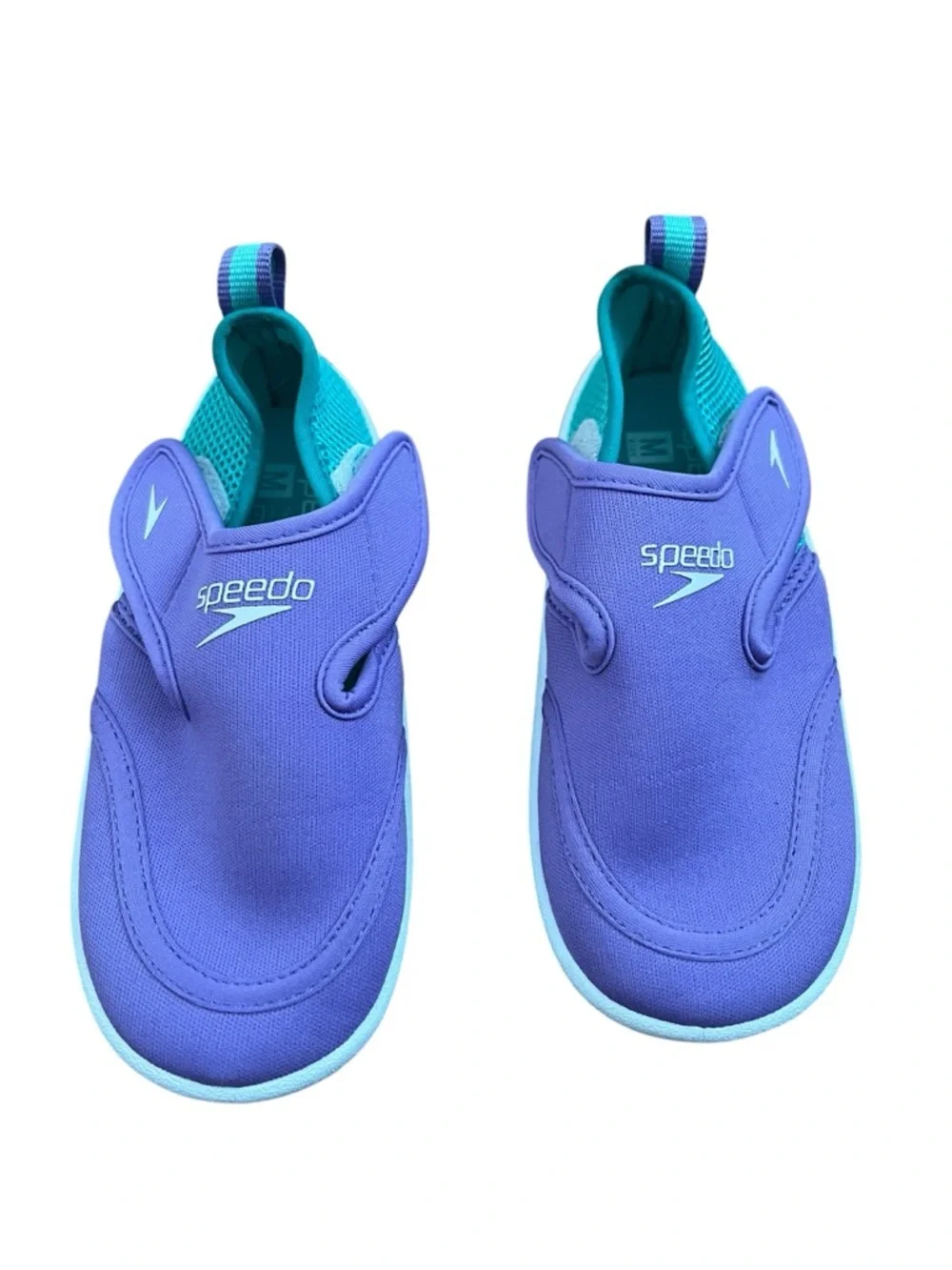 Speedo Kids Surfwalker Purple Teal Slip On Aqua Water Shoes Beach Pool Sz Medium